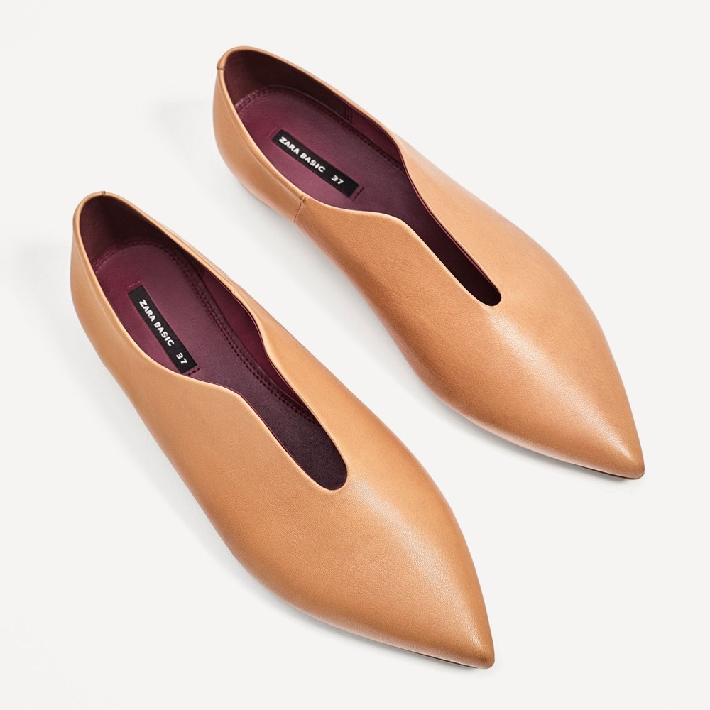 Zara pointy flats sz 6.5
